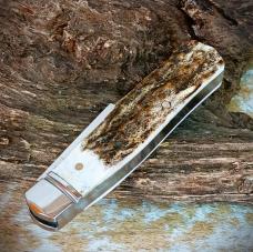 NIB RoseCraft Blades Genuine STAG Savage Creek Gunstock RCT014-ST D2 Clip Point