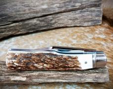 NIB RoseCraft Blades Genuine STAG Savage Creek Gunstock RCT014-ST D2 Clip Point