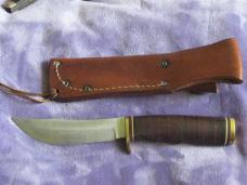 Schrade No. 497 "49er" sheath knife w/scabbard