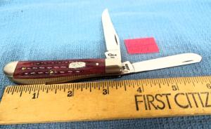  FROM STORAGE CASE XX 6207 RED JIGGED BONE 3-1/2" MINI TRAPPER UNUSED