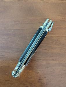 NOS 20cm/ 8" AB BIRDHEAD LEVERLOCK DAMASCUS BUFFALO HORN AUTO NOS 20cm/ 8" AB BIRDHEAD LEVERLOCK DAMASCUS BUFFALO HORN AUTO