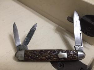 A W Wadsworth whittler Germany bone edc