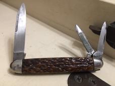 A W Wadsworth whittler Germany bone edc