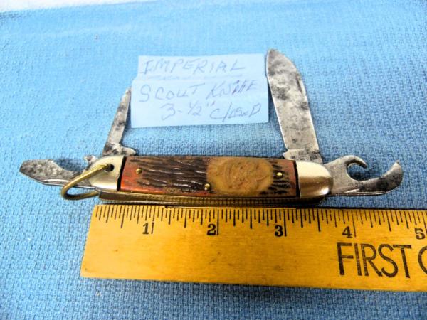IMPERIAL USA SCOUT KNIFE FROM 1960s USED SOME STORED INCORRECTLY STILL FUNCTIONAL IMPERIAL USA SCOUT KNIFE FROM 1960s USED SOME STORED INCORRECTLY STILL FUNCTIONAL
