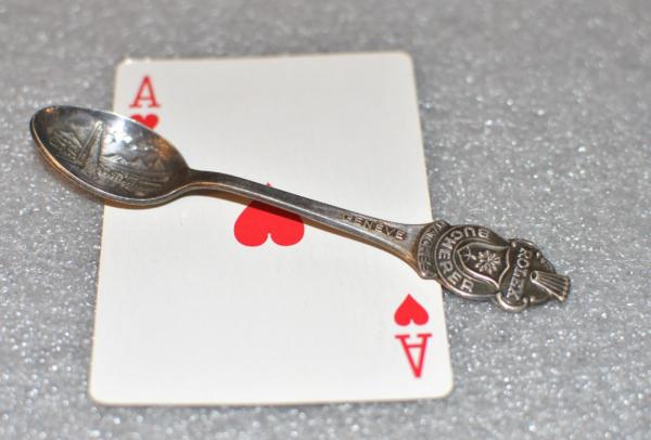Demi Tasse Spoon 4 1/4" Rolex Bucherer Watches Geneve Switzerland Looks Unused 
