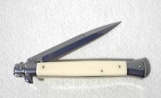 NEW FRANK BELTRAME 11" SWITCHBLADE ACRYLIC IVORY BAYONET BLADE ITALIAN STILETTO NEW FRANK BELTRAME 11" SWITCHBLADE ACRYLIC IVORY BAYONET BLADE ITALIAN STILETTO