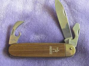 HENCKLES 3 blade utility Knife....Wood Handles