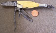 HENRY SEARS & SON 1865 Champagne Bottle knife w/ KORN'S PATENT Cork Puller HENRY SEARS & SON 1865 Champagne Bottle knife w/ KORN'S PATENT Cork Puller