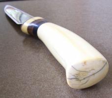 Vintage unknown maker custom Hunting Knife with great Ivory handle