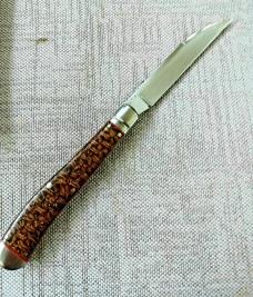 Kroo BeanBag Micarta Slimline Wharnie..Rwl34..4"..fluted bolsters.filework..spacers..liners.coa/slip Kroo BeanBag Micarta Slimline Wharnie..Rwl34..4"..fluted bolsters.filework..spacers..liners.coa/slip