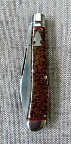Kroo BeanBag Micarta Slimline Wharnie..Rwl34..4"..fluted bolsters.filework..spacers..liners.coa/slip Kroo BeanBag Micarta Slimline Wharnie..Rwl34..4"..fluted bolsters.filework..spacers..liners.coa/slip