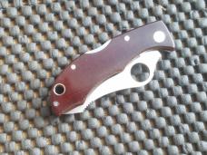 Spyderco Jester with Burgundy Micarta Scales