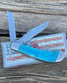 CASE XX ** SFO 2014 SMOOTH BLUE HORSESHOE SHIELD SMALL SADDLEHORN CASE XX ** SFO 2014 SMOOTH BLUE HORSESHOE SHIELD SMALL SADDLEHORN