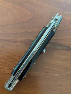 NOS GIOVANNI BELTRAME 23CM-9 INCH FLAT BLADE STILETTO IN BUFFALO HORN NOS GIOVANNI BELTRAME 23CM-9 INCH FLAT BLADE STILETTO IN BUFFALO HORN