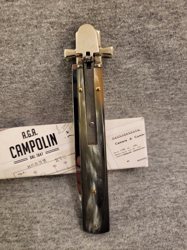 *NIB* AGA Campolin "DOMINUS" 9"(23cm) Brazilian Horn LEVERLOCK Italian AUTO *NIB* AGA Campolin "DOMINUS" 9"(23cm) Brazilian Horn LEVERLOCK Italian AUTO