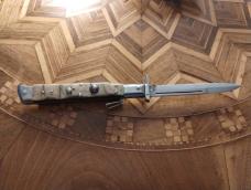One of a kind Customized Ring Pull Switchblade Swinguard with Turtle Shell Scales 