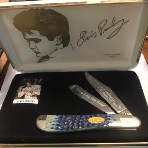 New in Display Case Elvis Presley Dog Leg Trapper with COA 