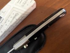 NIB A.G.A. Campolin Pattada Italian Auto in Brazilian Horn W/Pouch & Box