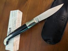 NIB A.G.A. Campolin Pattada Italian Auto in Brazilian Horn W/Pouch & Box