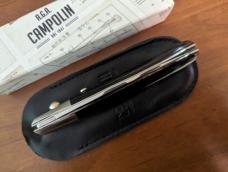 NIB A.G.A. Campolin Pattada Italian Auto in Brazilian Horn W/Pouch & Box
