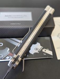 AGA CAMPOLIN CARBON FIBER ZERO, 3.75 SATIN DAGGER BLADE AGA CAMPOLIN CARBON FIBER ZERO, 3.75 SATIN DAGGER BLADE