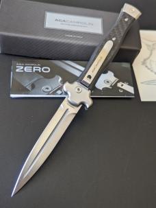 AGA CAMPOLIN CARBON FIBER ZERO, 3.75 SATIN DAGGER BLADE 