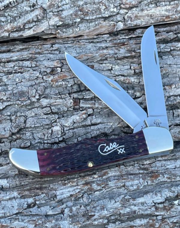 CASE XX ** CRANBERRY BONE SILVER SCRIPT 2001 LARGE FOLDING HUNTER CASE XX ** CRANBERRY BONE SILVER SCRIPT 2001 LARGE FOLDING HUNTER