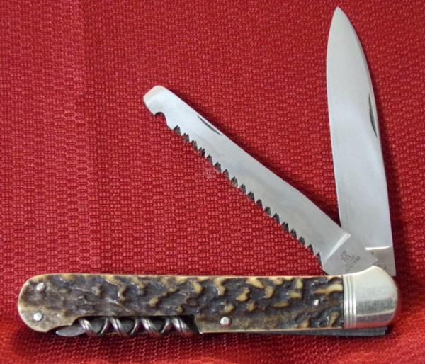 VINTAGE JA HENCKELS LARGE LOCKBACK FOLDING HUNTER GENUINE STAG CHECK OR MONEY ORDER VINTAGE JA HENCKELS LARGE LOCKBACK FOLDING HUNTER GENUINE STAG CHECK OR MONEY ORDER