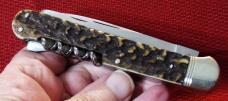 VINTAGE JA HENCKELS LARGE LOCKBACK FOLDING HUNTER GENUINE STAG CHECK OR MONEY ORDER VINTAGE JA HENCKELS LARGE LOCKBACK FOLDING HUNTER GENUINE STAG CHECK OR MONEY ORDER