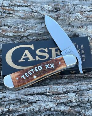CASE XX *** 2003 MIDNIGHT BONE TESTED XX DROP POINT RUSSLOCK