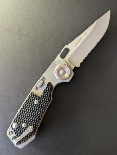 CRKT 4514 HAWK D.O.G. Automatic Conversion Knife (3.5" Bead Blasted Serr)