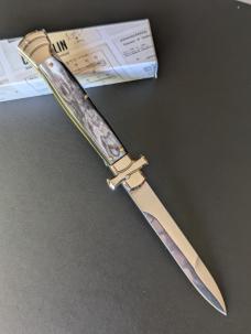 NIB 9"- 23 cm A.G.A. Campolin Brazilian Horn Maltese lockback a super beautiful quality stiletto NIB 9"- 23 cm A.G.A. Campolin Brazilian Horn Maltese lockback a super beautiful quality stiletto
