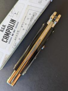 NIB 9"- 23 cm A.G.A. Campolin Brazilian Horn Maltese lockback a super beautiful quality stiletto NIB 9"- 23 cm A.G.A. Campolin Brazilian Horn Maltese lockback a super beautiful quality stiletto