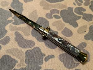 VTG RARE EDGECO 14k Gold Plated 9” Kris Stiletto Stag Limited Edition MINT NOS 23cm Edge Company 80s
