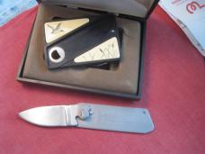 NEW GERBER TOUCHE Belt Buckle Knife w/ box Scrimshaw Duck NEW GERBER TOUCHE Belt Buckle Knife w/ box Scrimshaw Duck