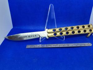 80's United Cutlery UC 81 FAST GOLD Butterfly knife In box