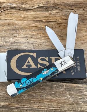CASE XX ** SFO 2024 DAVID YELLOWHORSE SMOOTH BONE CARIBBEAN BLUE GRIZZLY MOUNTAIN RAZOR
