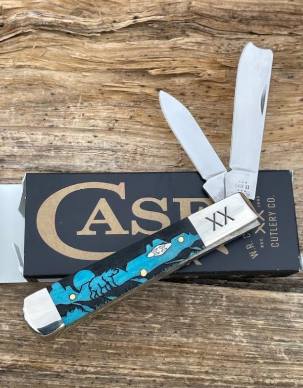 CASE XX ** SFO 2024 DAVID YELLOWHORSE SMOOTH BONE CARIBBEAN BLUE GRIZZLY MOUNTAIN RAZOR CASE XX ** SFO 2024 DAVID YELLOWHORSE SMOOTH BONE CARIBBEAN BLUE GRIZZLY MOUNTAIN RAZOR