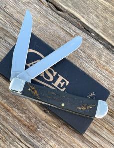 CASE XX ** SFO 2024 ANTIQUE BONE "WORLD'S GREATEST HUSBAND" TRAPPER 