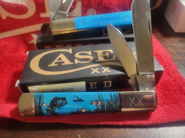 Case xx sfo Caribbean blue smooth bone razor * bass Case xx sfo Caribbean blue smooth bone razor * bass