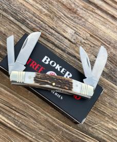 TREE BRAND BOKER ** STAG 1095 CARBON 4 BLADE CONGRESS TREE BRAND BOKER ** STAG 1095 CARBON 4 BLADE CONGRESS