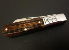 1/31 2015 GEC #153215 TC Sawyer Barlow 2-Blade Tan Jigged Bone SFO Charlie Campagna 1/31 2015 GEC #153215 TC Sawyer Barlow 2-Blade Tan Jigged Bone SFO Charlie Campagna