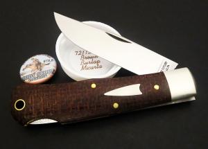 Great Eastern Cutlery #72 Cody Scout Lockback Brown Burlap Micarta GEC 721123LB