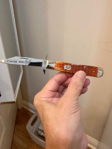 2003 Case Brothers Cheetah Silver Badge w/ Chestnut Bone Handles. Absolute Mint! 2003 Case Brothers Cheetah Silver Badge w/ Chestnut Bone Handles. Absolute Mint!