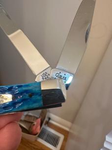 2005 Case XX Caribbean Blue Pocket Worn Trapper. Mint! 2005 Case XX Caribbean Blue Pocket Worn Trapper. Mint!
