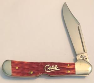 New in box 2004 Case Dark Red Silver Script Mini Copperlock