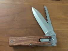 Mikov 241 Predator Leverlock 2 Blade Automatic Knives w/Saw, Cocobolo 3.75"Polished Mikov 241 Predator Leverlock 2 Blade Automatic Knives w/Saw, Cocobolo 3.75"Polished