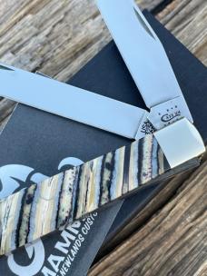 CASE XX * MIKE NEWLAND CUSTOM BLUISH GRAY MAMMOTH TRAPPER HAS COA CASE XX * MIKE NEWLAND CUSTOM BLUISH GRAY MAMMOTH TRAPPER HAS COA