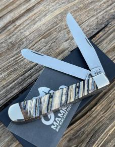 CASE XX * MIKE NEWLAND CUSTOM BLUISH GRAY MAMMOTH TRAPPER HAS COA CASE XX * MIKE NEWLAND CUSTOM BLUISH GRAY MAMMOTH TRAPPER HAS COA