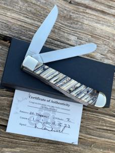 CASE XX * MIKE NEWLAND CUSTOM BLUISH GRAY MAMMOTH TRAPPER HAS COA CASE XX * MIKE NEWLAND CUSTOM BLUISH GRAY MAMMOTH TRAPPER HAS COA